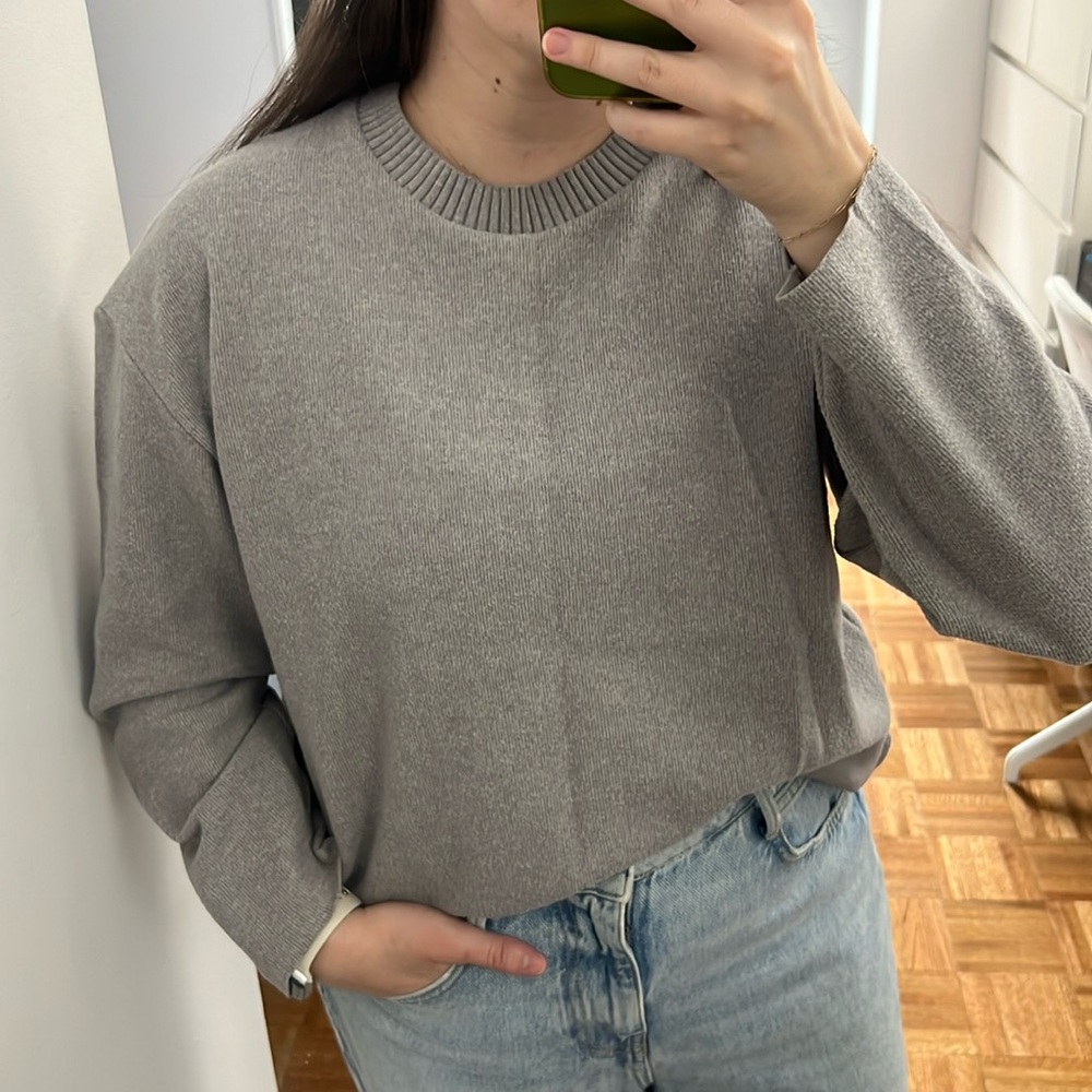 Gray Zara Sweater Top